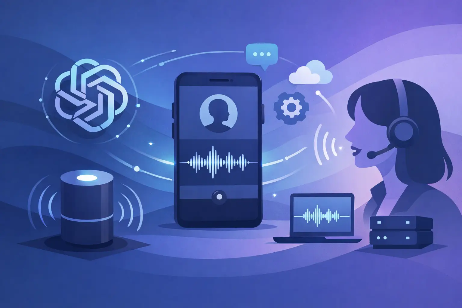 Diagram of an OpenAI Realtime API voice agent processing live audio for low-latency, interruption-aware customer conversations